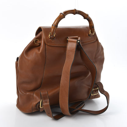 Gucci Calfskin Bamboo Backpack Brown 2 of 9