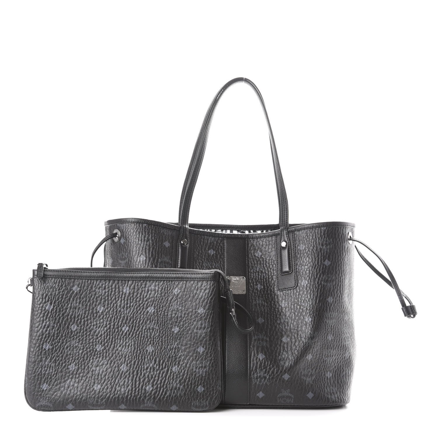 MCM Visetos Medium Liz Reversible Shopper Tote Black 1 of 15