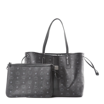 MCM Visetos Medium Liz Reversible Shopper Tote Black 1 of 15