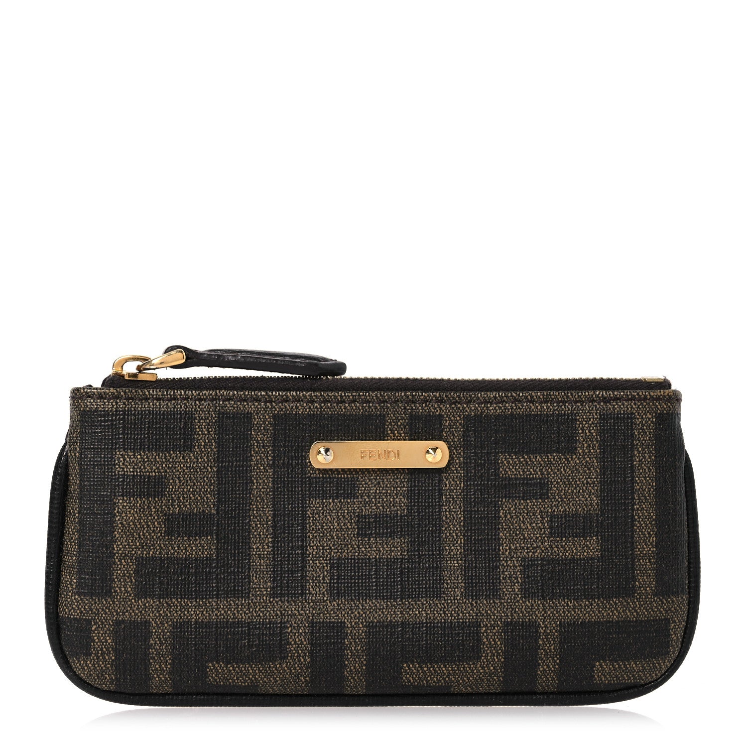 Fendi Zucca Spalmati Forever Coin Pouch Key Case Tobacco 1 of 7