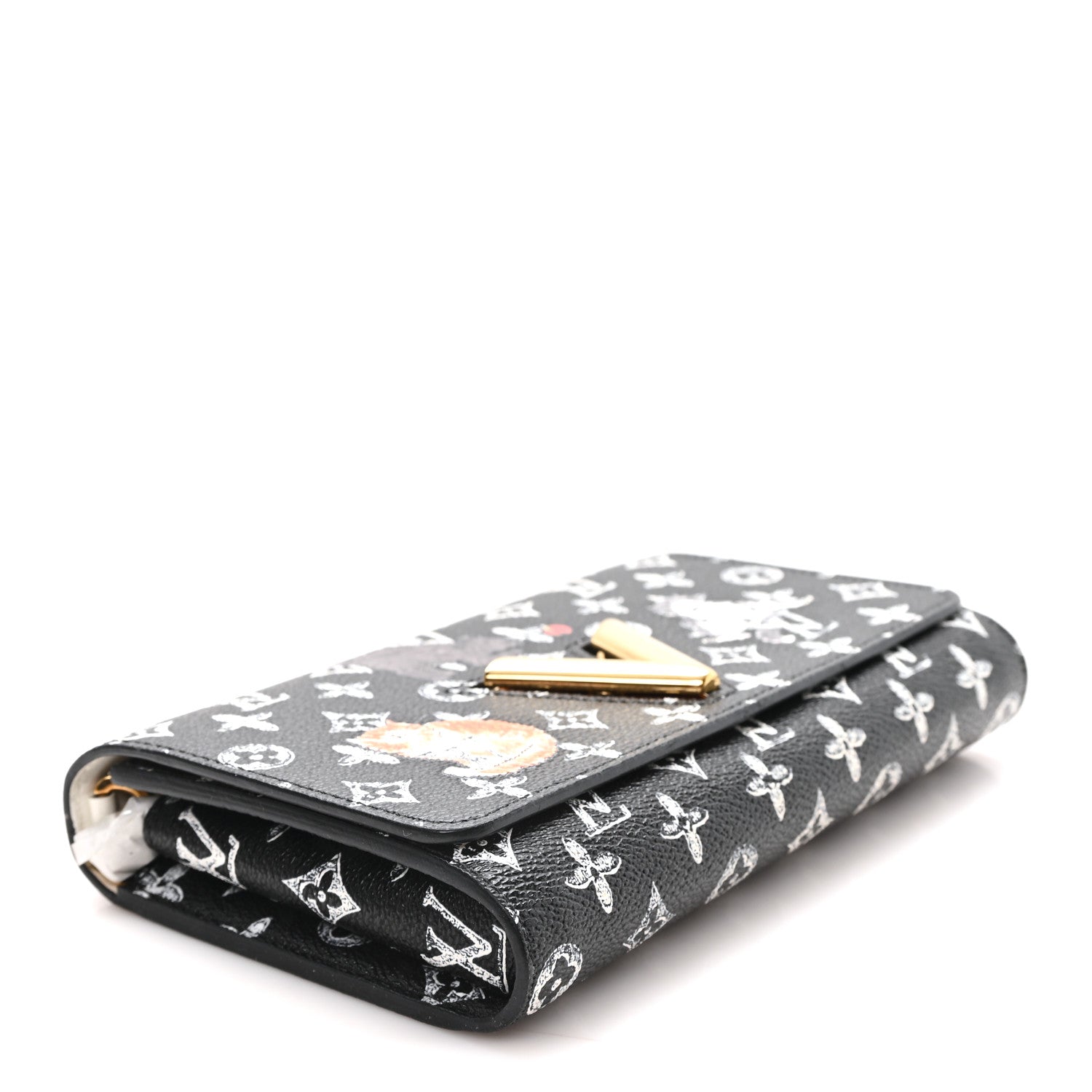 Louis Vuitton Catogram Twist Chain Wallet Black 4 of 9