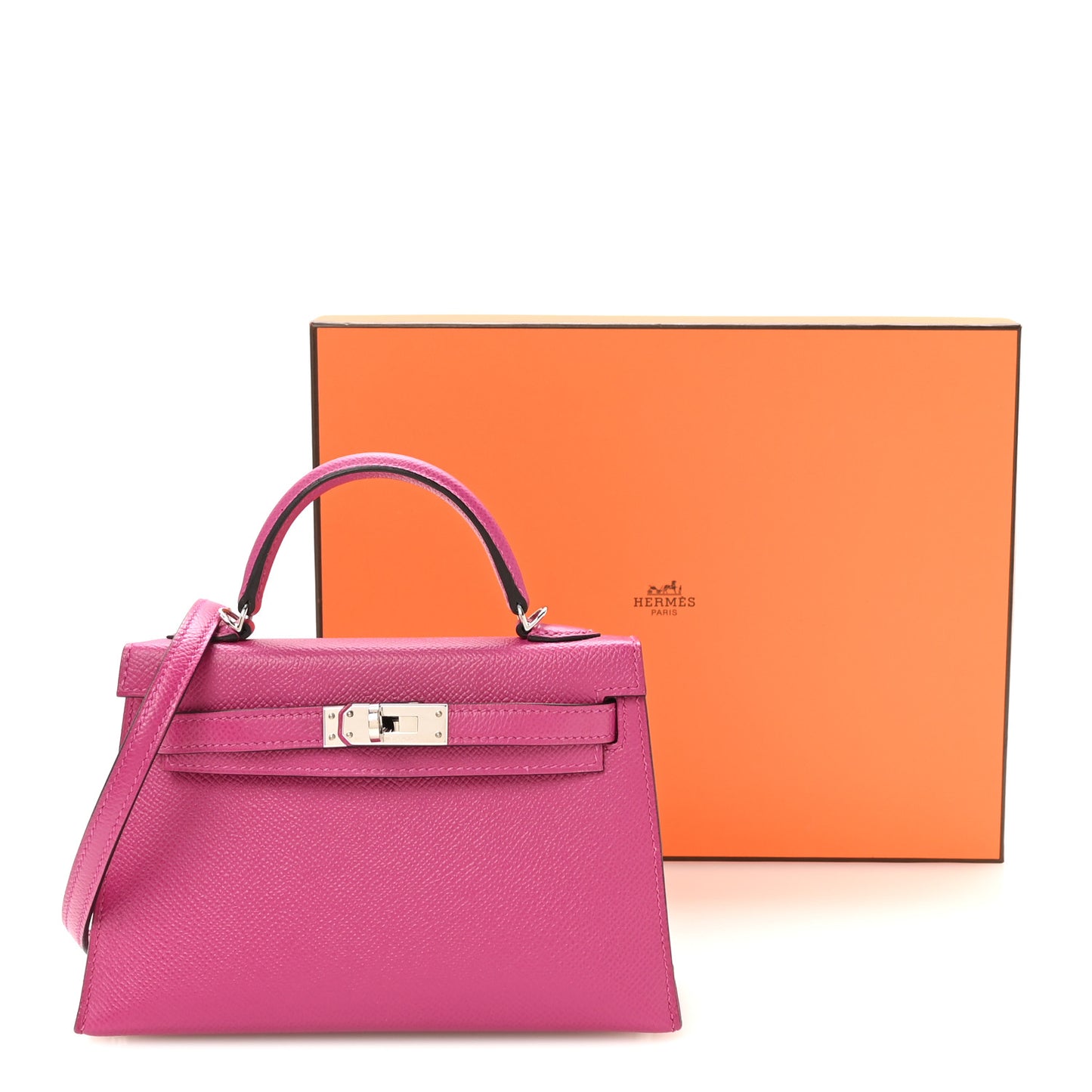 Epsom Mini Kelly Sellier 20 Rose Pourpre
