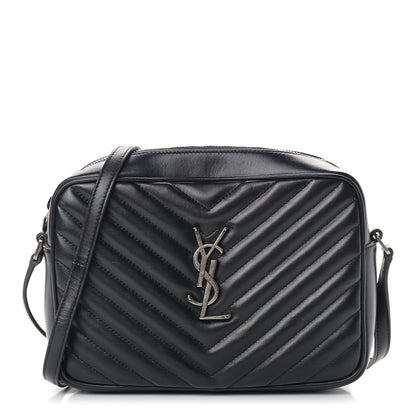 Saint Laurent Calfskin Matelasse Monogram Lou Camera Bag Black 1 of 12