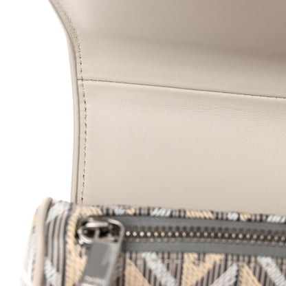 Christian Dior Coated Canvas Calfskin CD Diamond Mens Saddle Bag Greige Multicolor 14 of 14