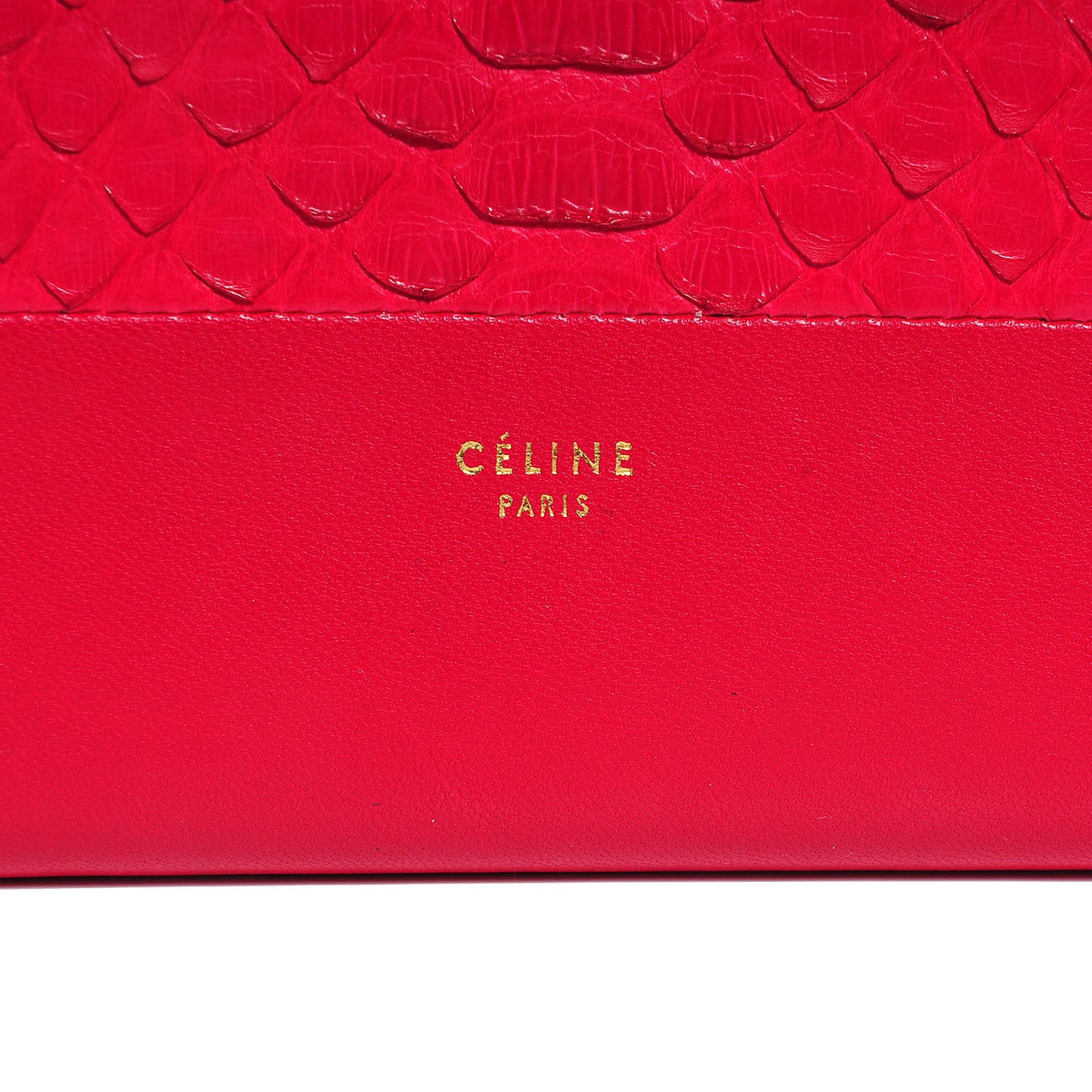 Python Lambskin Large Zip Around Multifunction Wallet Fuchsia