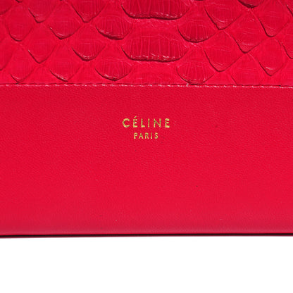 Celine Python Lambskin Large Zip Around Multifunction Wallet Fuchsia 6 of 9
