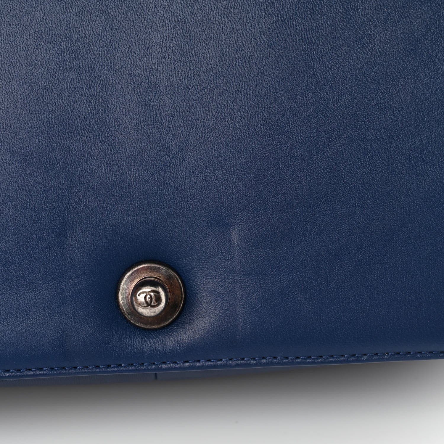 Chanel Lambskin Quilted Medium Boy Flap Blue 12 of 12