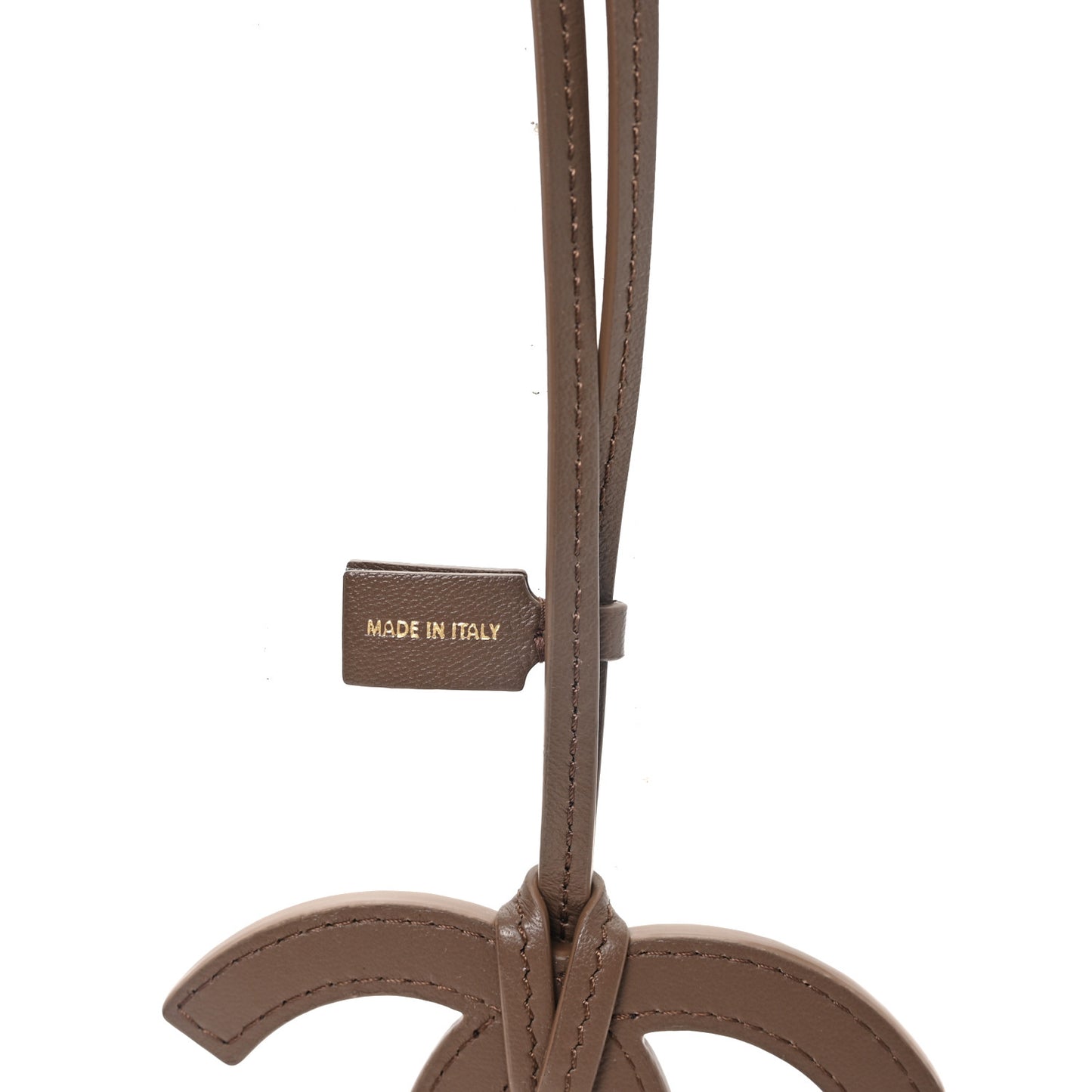 Lambskin Mini CC Bag Charm Light Brown