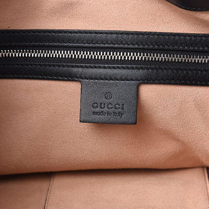 Gucci Calfskin Dog Embroidered Extra Large Dionysus Hobo Black 6 of 13