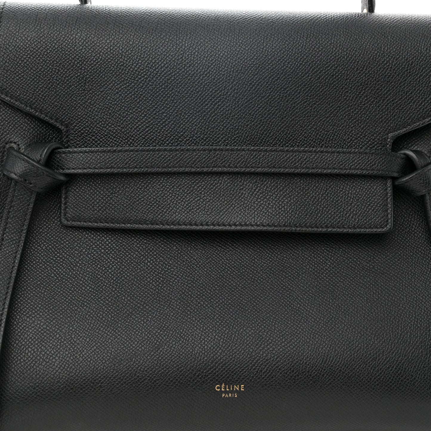Grained Calfskin Mini Belt Bag Black