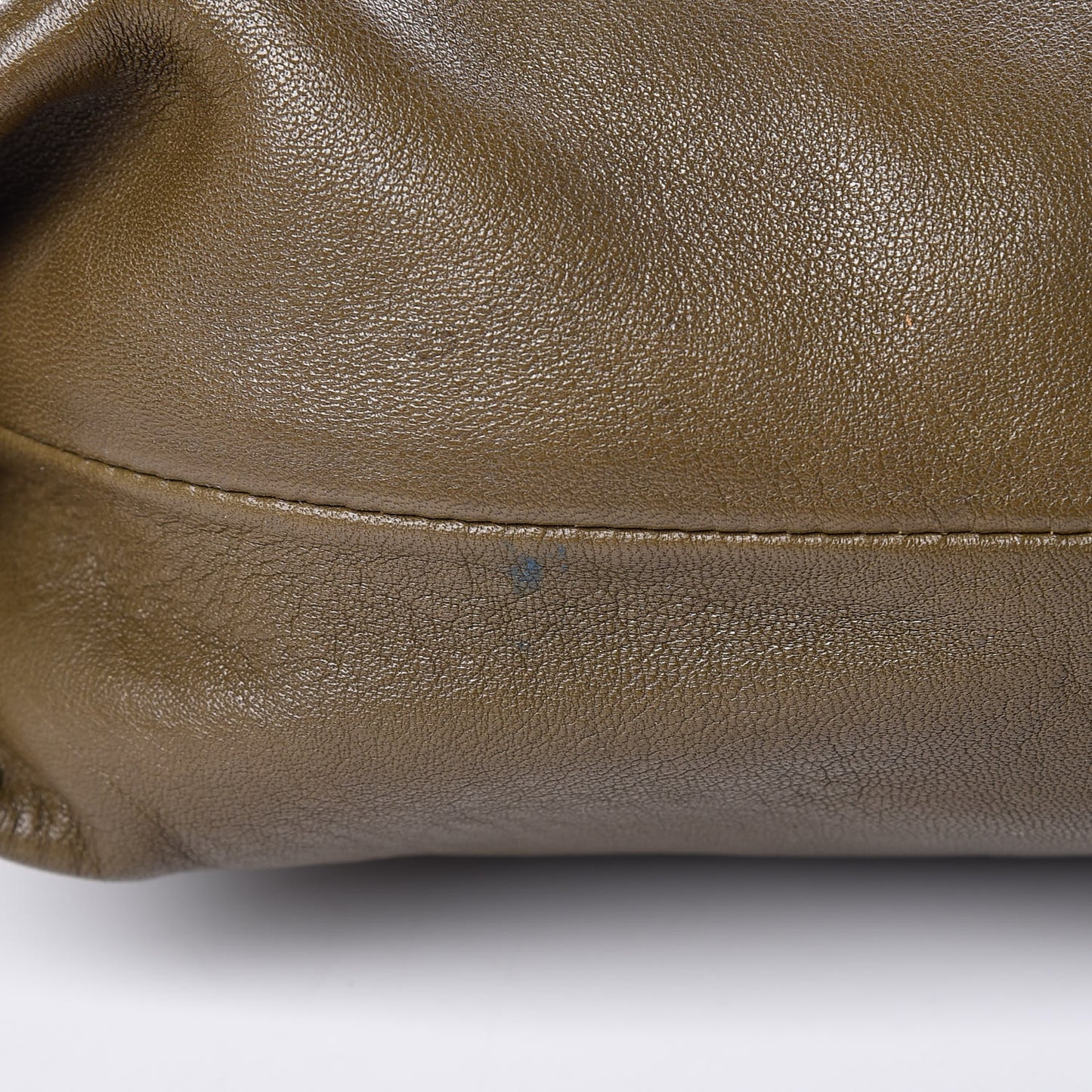 Calfskin Large Studded Padlock Shoulder Bag Khaki