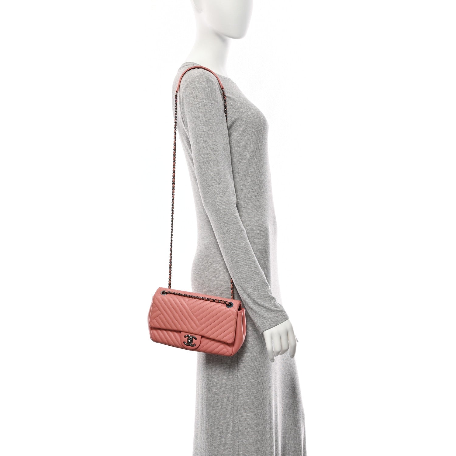 Chanel Lambskin Quilted Small CC Crossing Flap Pink 2 of 10