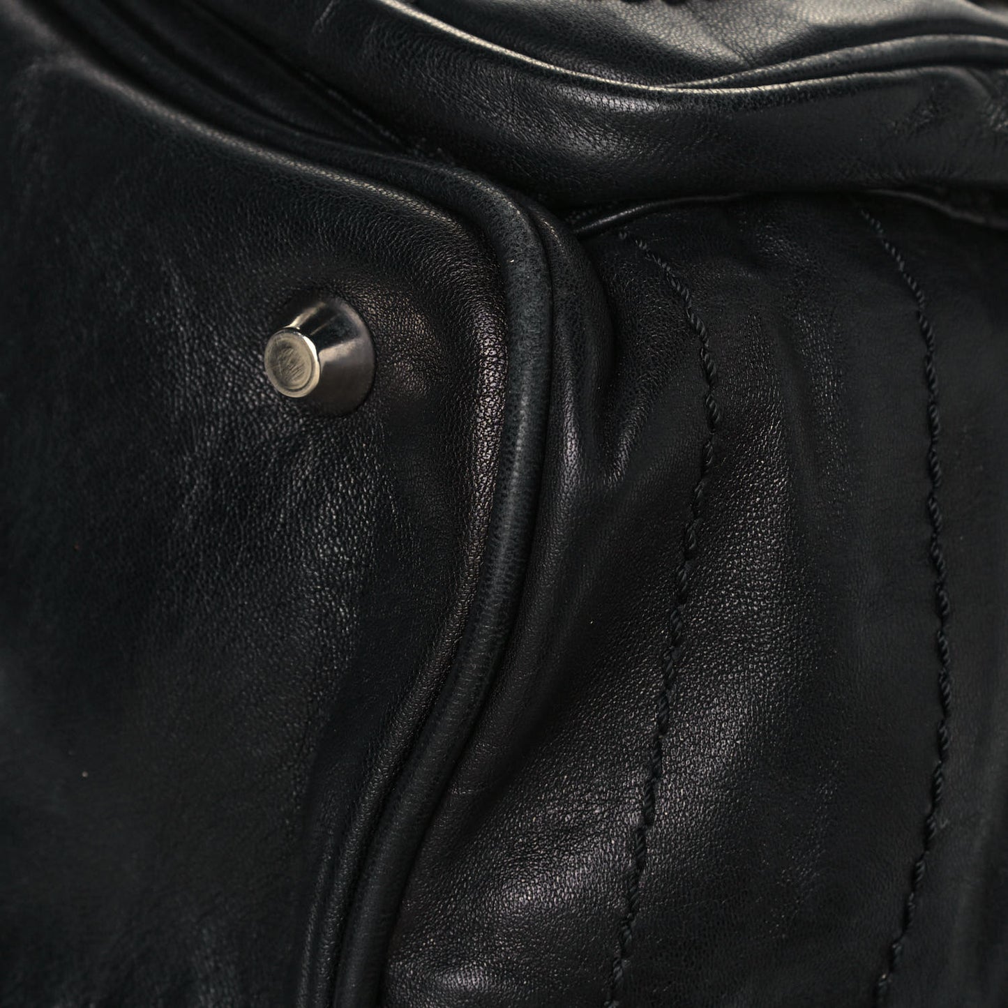 Calfskin Betty Shoulder Bag Black