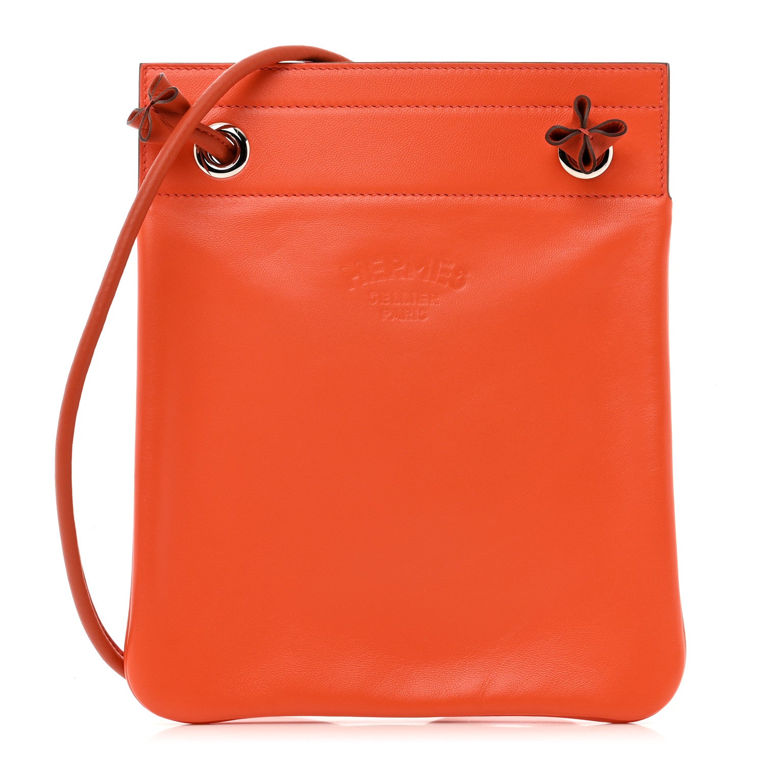 Hermes Milo Lambskin Swift Bi-Color Mini Aline Orange Poppy Terre Battue 1 of 6