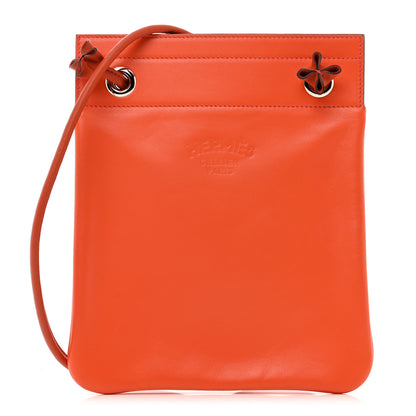 Hermes Milo Lambskin Swift Bi-Color Mini Aline Orange Poppy Terre Battue 1 of 6