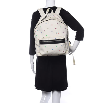 Saint Laurent Canvas Star City Backpack White 2 of 11