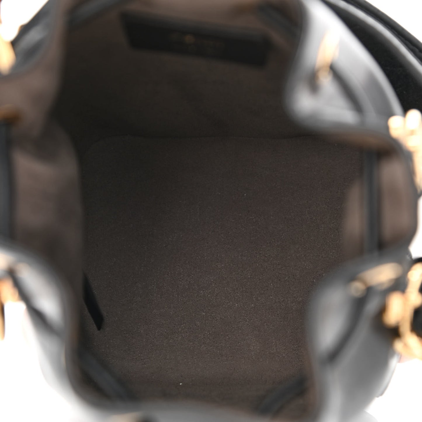Vitello Liberty Elaphe F is Fendi Floral Embroidered Mini Mon Tresor Bucket Bag Black Nocciola
