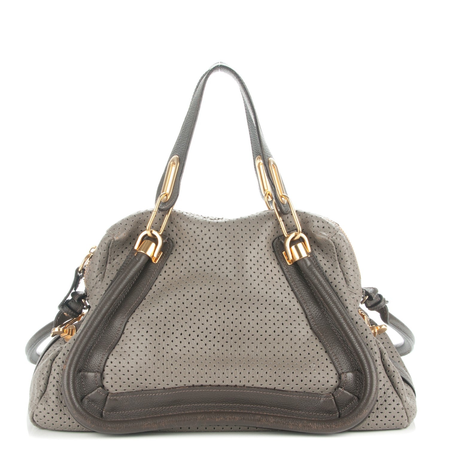 Chloe Calfskin Perforated Medium Paraty Grey 1 of 7