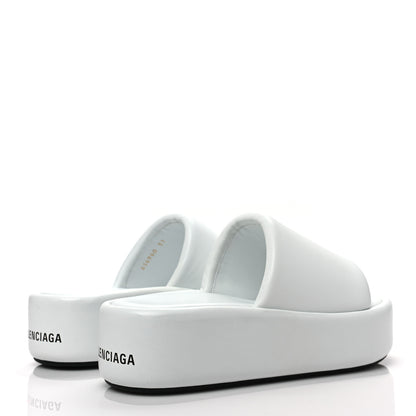 Balenciaga Smooth Nappa Logo Rise Platform Sandals 37 White Black 4 of 9