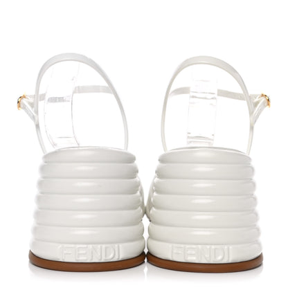 Fendi Calfskin Promenade Slingback Sandals 36.5 White 6 of 15