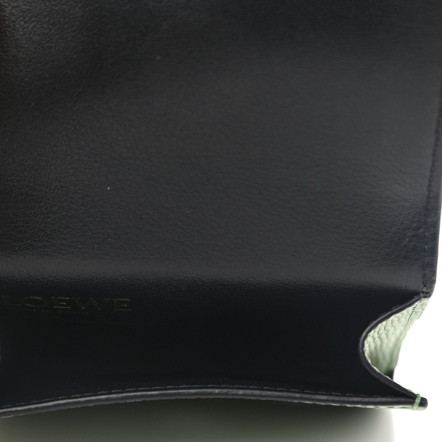 Loewe Pebble Grain Calfskin Pansies Print Coin Cardholder Rosemary 5 of 7