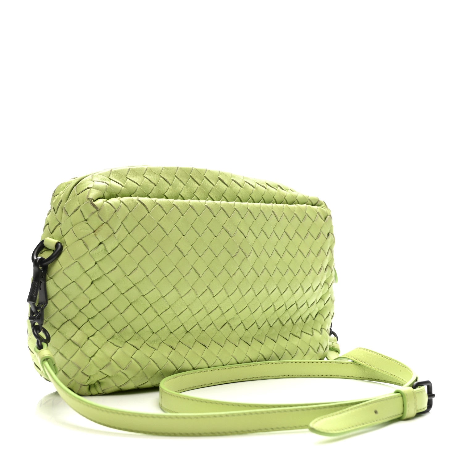 Bottega Veneta Nappa Intrecciato Small Camera Bag Acid Kiwi 3 of 15