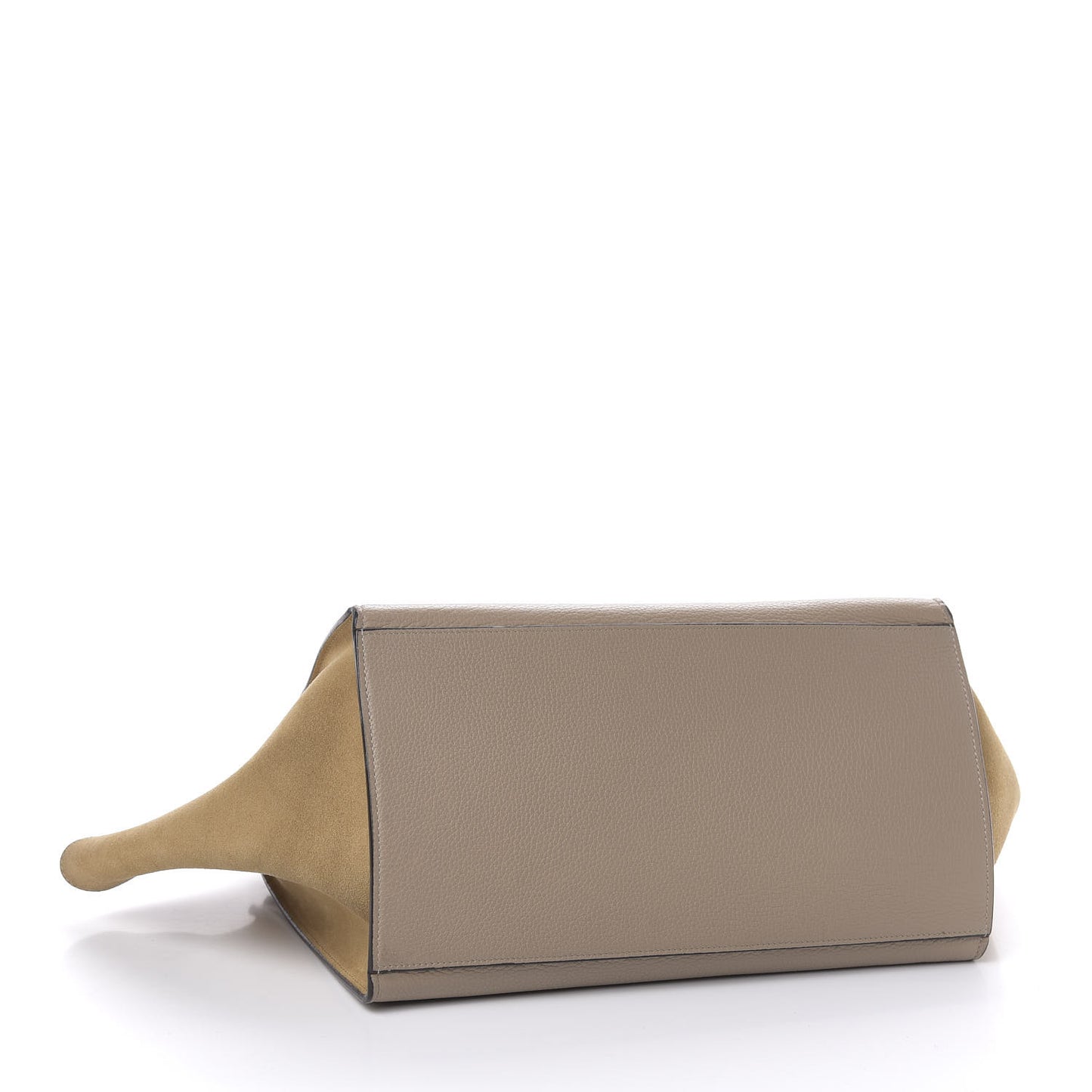 Drummed Calfskin Suede Medium Trapeze Dune