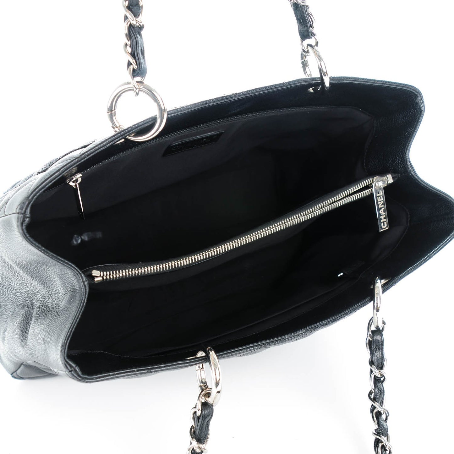 Caviar Quilted Grand Shopping Tote GST Black