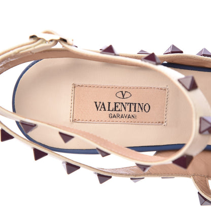 Valentino Garavani Nappa Rockstud Ankle Strap 100mm Pumps 39.5 Indaco Light Ivory 7 of 7
