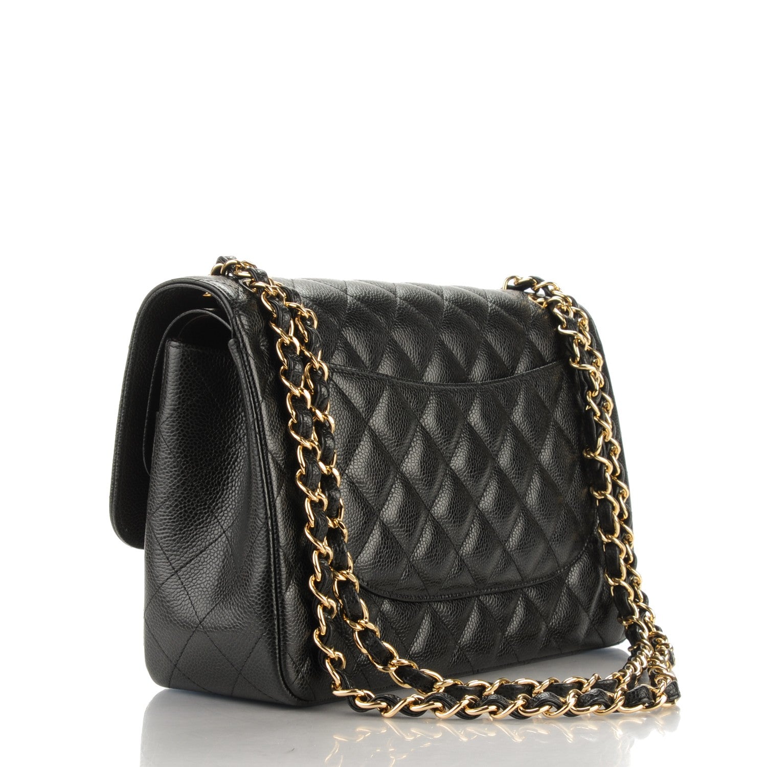 Chanel Caviar Quilted Jumbo Double Flap Black 3 of 8
