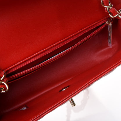 Chanel Lambskin Quilted Mini Rectangular Flap Red 4 of 10