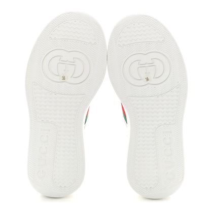 Gucci Calfskin Web Perforated Womens Platform 55mm Sneakers 36 White Bright Splash 6 of 10