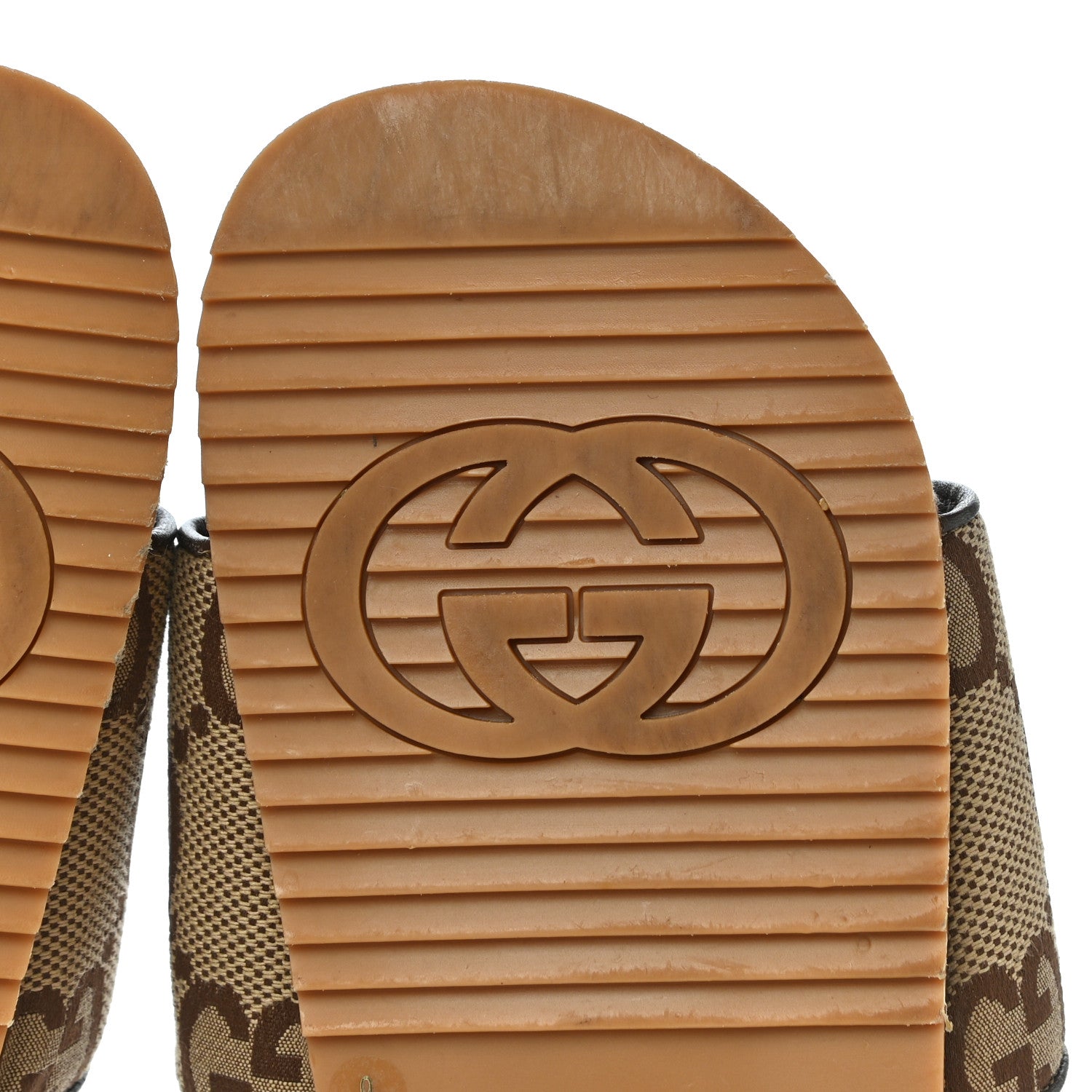 Gucci Monogram Jumbo GG Mens Slide Sandals 9 Camel Ebony 15 of 15