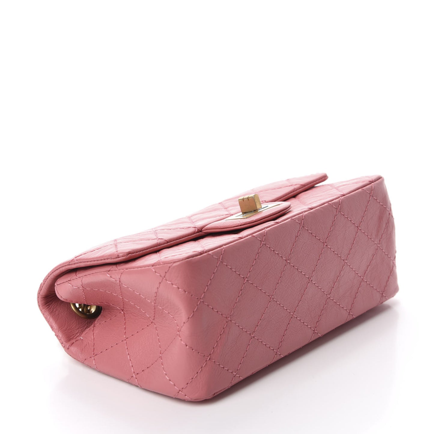 Aged Calfskin Quilted 2.55 Reissue Mini Flap Pink