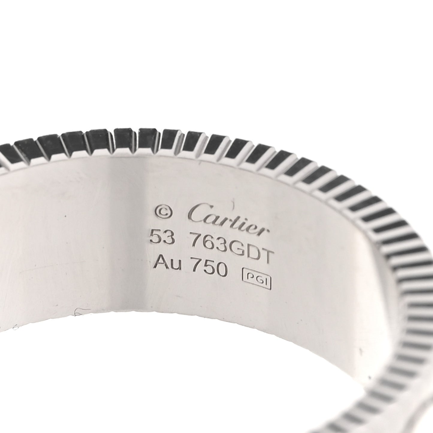 18K White Gold 6.5mm LOVE Unlimited Ring 53 6.5