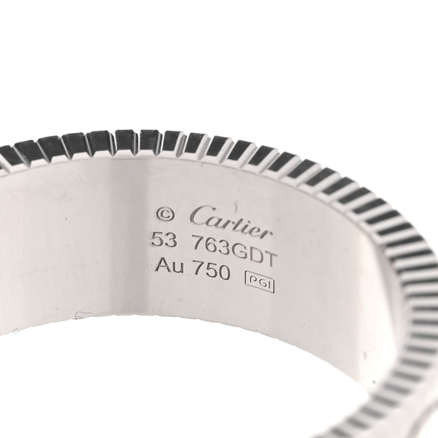 Cartier 18K White Gold 6.5mm LOVE Unlimited Ring 53 6.5 4 of 5
