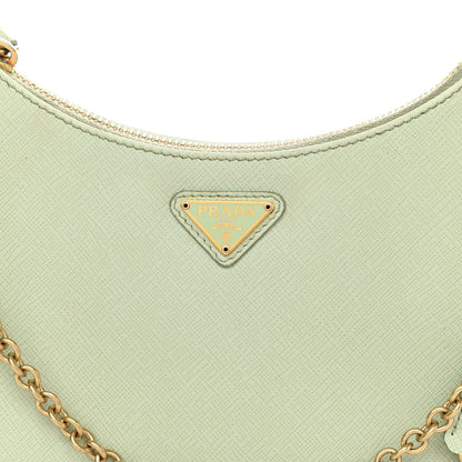 Prada Saffiano Lux Re-Edition 2005 Shoulder Bag Acqua 11 of 19