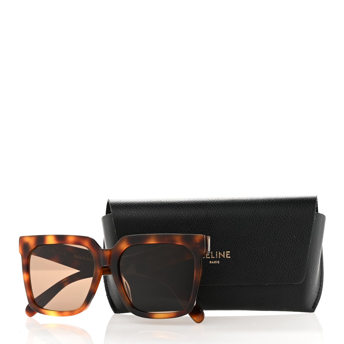 Oversized Square Sunglasses CL40055F Tortoise
