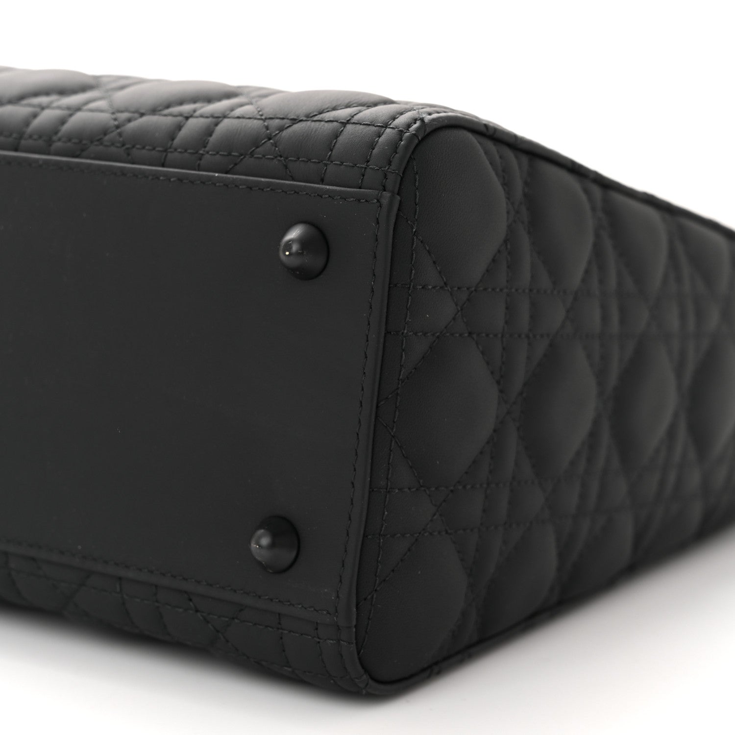 Christian Dior Ultra Matte Calfskin Cannage Large Lady Dior Black 10 of 12