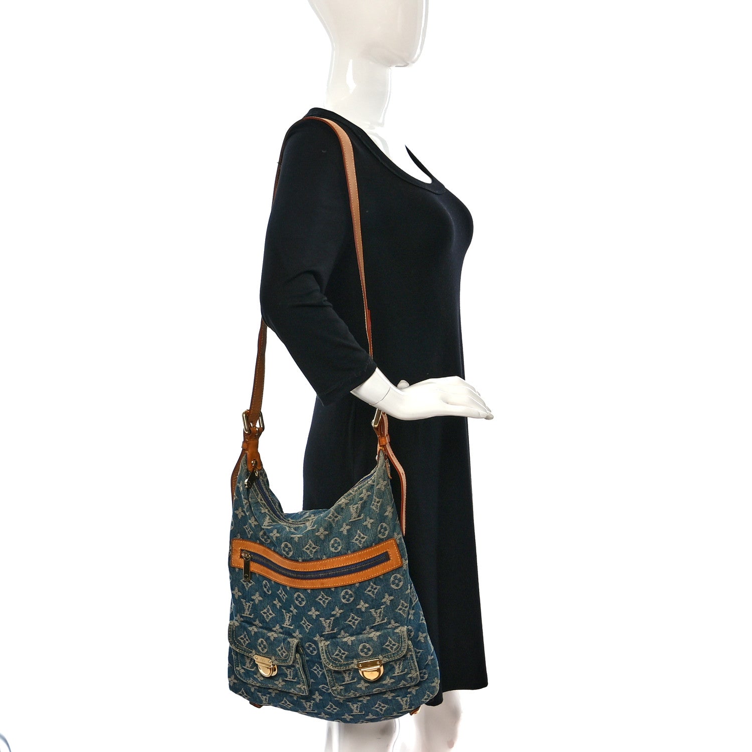 Louis Vuitton Denim Baggy GM Blue 2 of 8