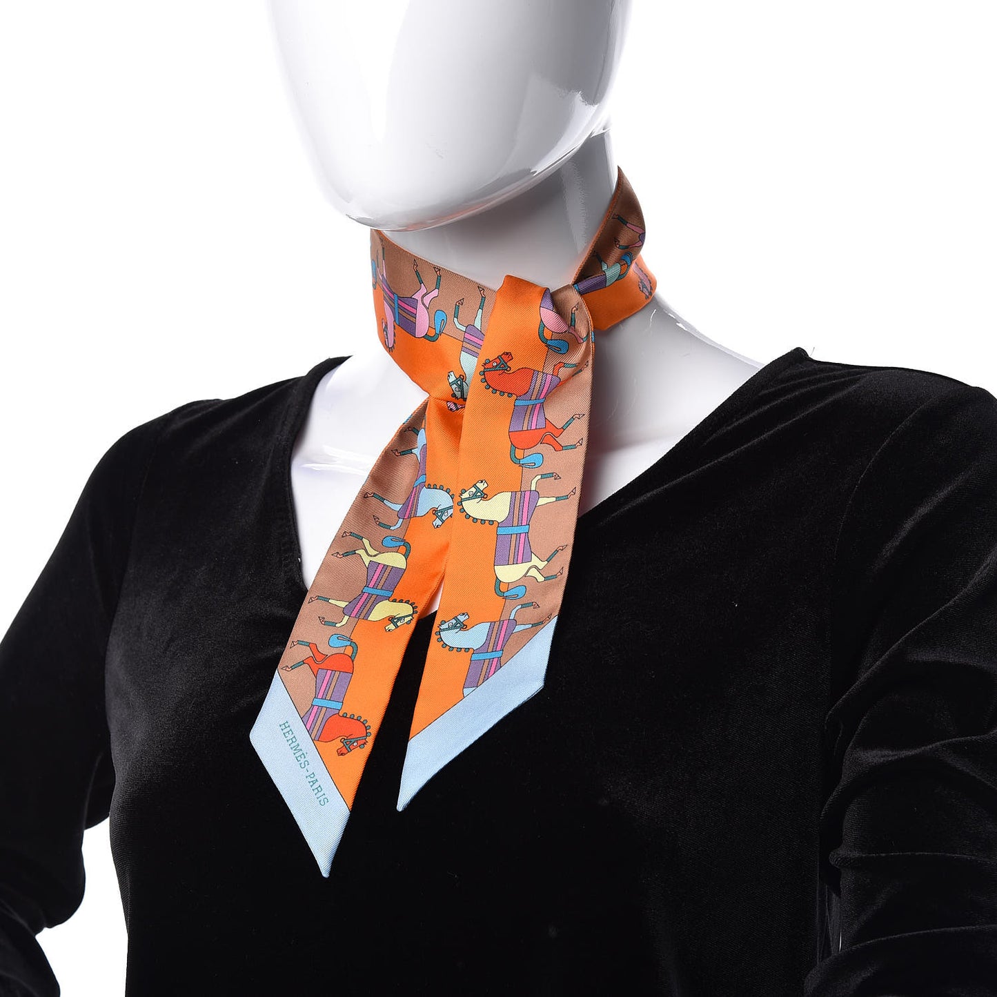 Silk Rocabar Twilly Orange Bleu Ciel