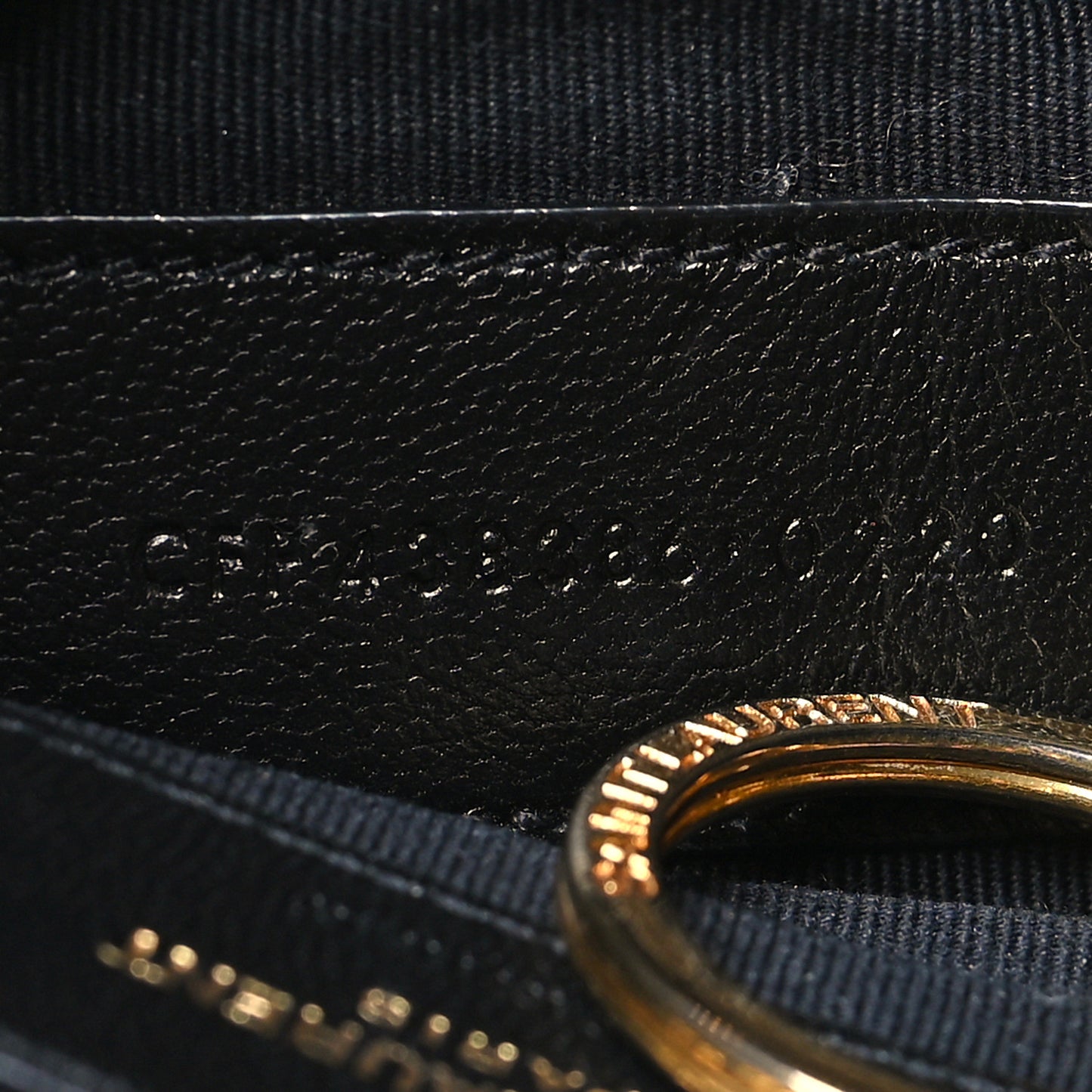 Calfskin Matelasse Monogram Key Pouch Black