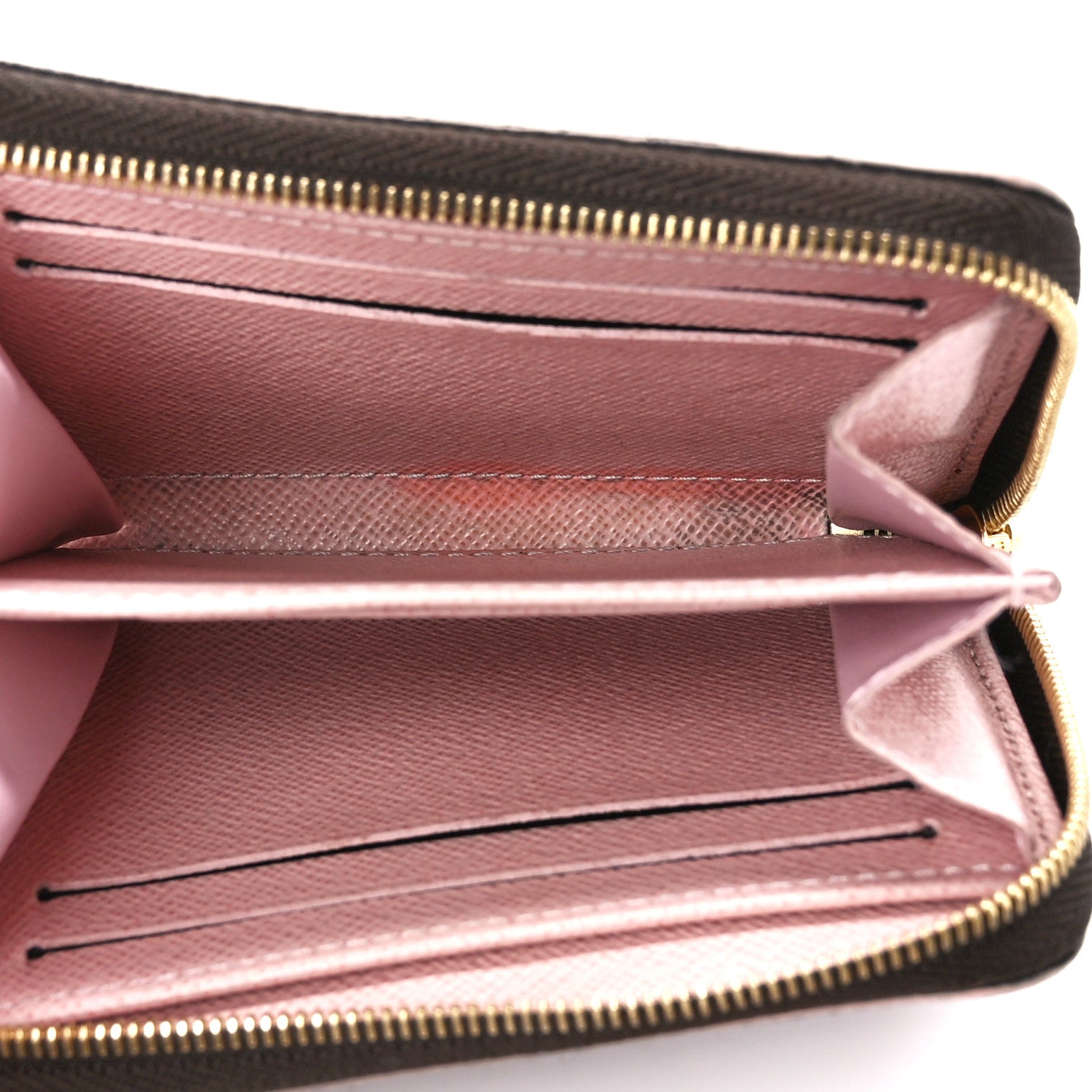 Louis Vuitton Damier Ebene Studded Zippy Coin Purse Rose Ballerine 5 of 10