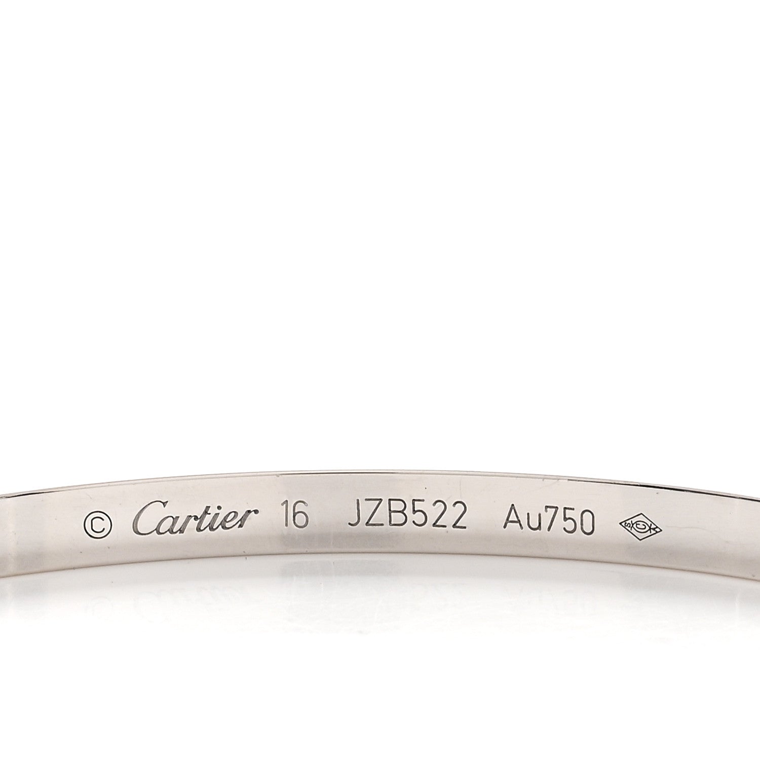 Cartier 18K White Gold 10 Diamond Small LOVE Bracelet 16 4 of 4