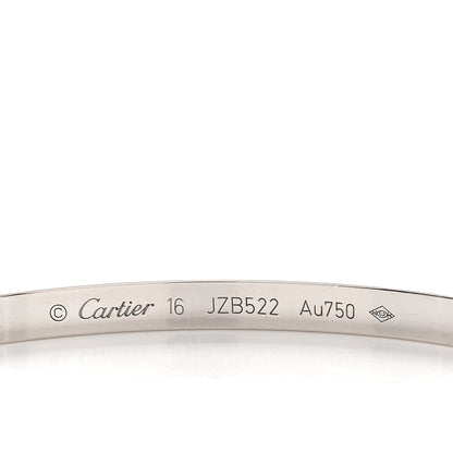 Cartier 18K White Gold 10 Diamond Small LOVE Bracelet 16 4 of 4