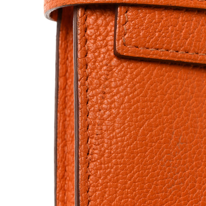 Hermes Chevre Mysore Kelly Longue Wallet Orange 10 of 10