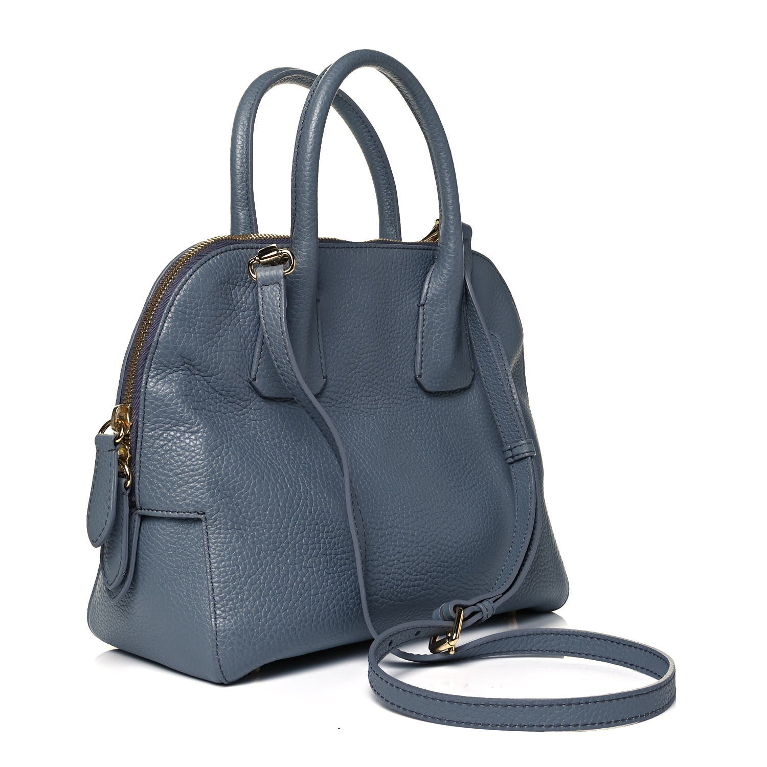 Burberry London Grainy Calfskin Small Greenwood Bowling Bag Storm Grey 2 of 11