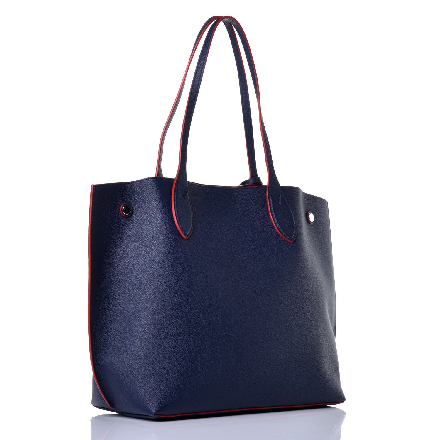 Louis Vuitton Calfskin Lockme Go Tote Marine Rouge 3 of 8