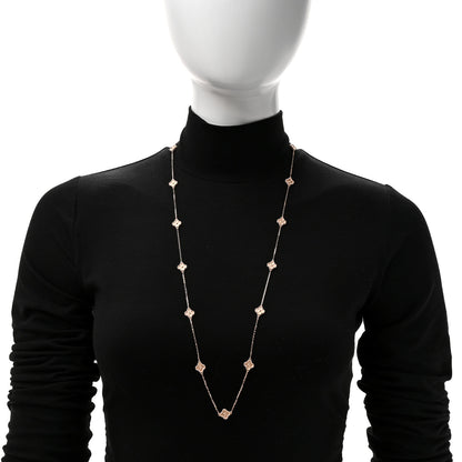 Van Cleef & Arpels 18K Rose Gold 16 Motifs Sweet Alhambra Necklace 2 of 8