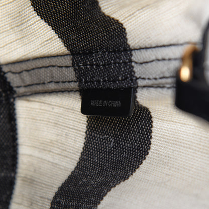 Burberry Canvas House Check Small Bucket Black White 8 of 12